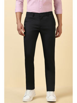Allen Solly - Men Navy Blue Solid Casual Trouser