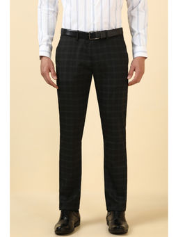 Allen Solly - Men Black Check Formal Trouser