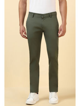 Allen Solly - Men Olive Solid Casual Trouser