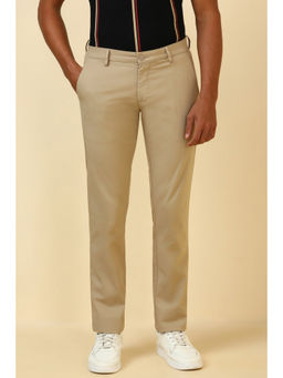 Allen Solly - Men Khaki Solid Casual Trouser