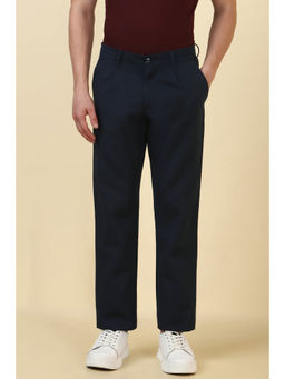 Allen Solly - Men Navy Blue Solid Casual Trouser