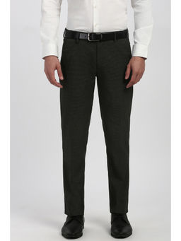 Peter England - Men Grey Print Formal Trouser