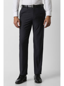 Van Heusen - Men Grey Solid Formal Trouser