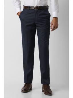 Van Heusen - Men Navy Blue Formal Trouser