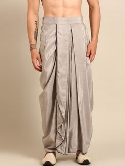 MAYANK MODI - Blue Silver Embroidered Sherwani with Jacket and Pyjama