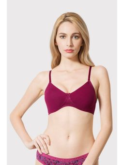 Van Heusen Woman Lingerie and Athleisure - Van Heusen Women Anti Bacterial & Non Padded Shaper Bra - Burgundy