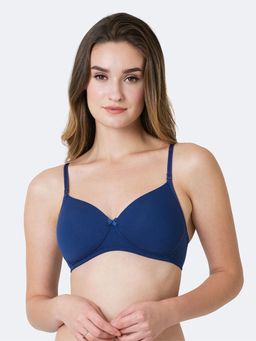 Van Heusen Woman Lingerie and Athleisure - Van Heusen Women Anti Bacterial & Wireless Bra - Twilight Blue