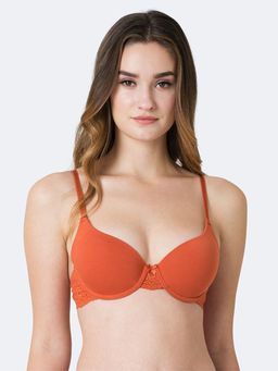 Van Heusen Woman Lingerie and Athleisure - Van Heusen Women Anti Bacterial & Padded T-Shirt Bra - Hot Sauce
