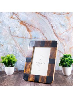 Gibox - Wooden Rustic Veneer Glossy Finish Photo Frame for Home Decor