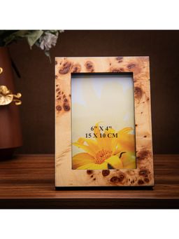 Gibox - Wooden Burl Veneer Glossy Finish Photo Frame for Home Decor