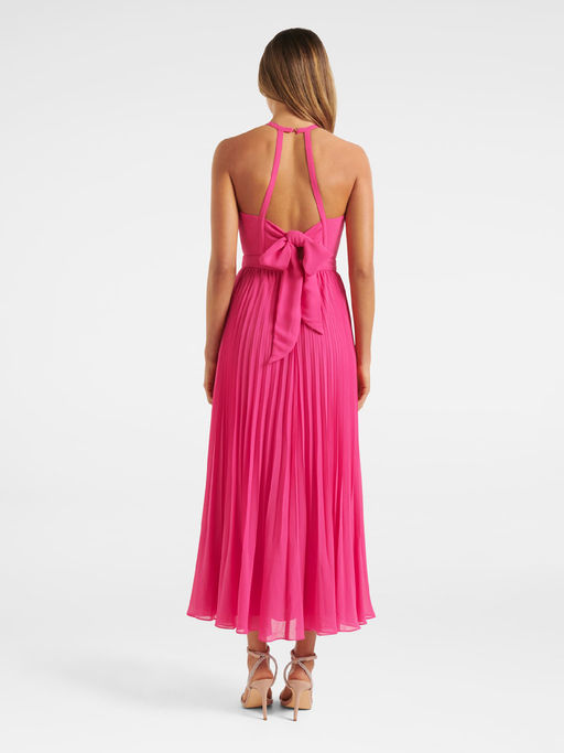 Buy Forever New Pink Gwyneth Pleated Halter Maxi Dress Online