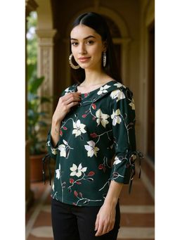 Vaamsi - Women Green Georgette Floral Top