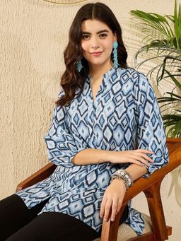 Vaamsi - Women Blue Abstract Top