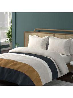 Boutique Living - Urban Geos 220 TC Tencel Yellow Geometric King Bedsheet with 2 Pillow Covers