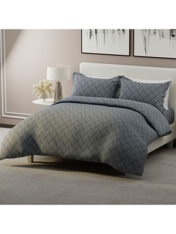 Boutique Living - Radiance Queensberry 800 TC Cotton Blend Grey King Bedsheet with 2 Pillow Covers