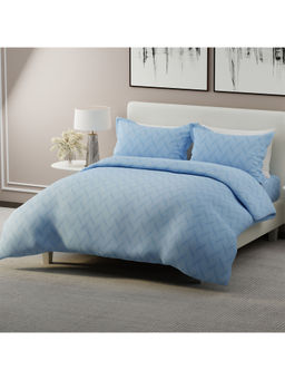 Boutique Living - Radiance Queensberry 800 TC Cotton Blend Blue King Bedsheet with 2 Pillow Covers