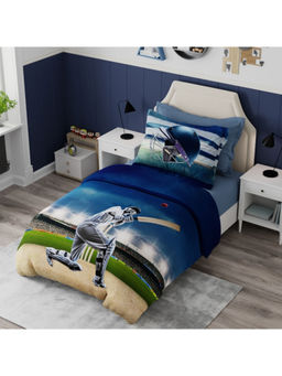 Boutique Living - Rock & Room 300 TC Cotton Blue Single Bedsheet with 1 Pillow Cover