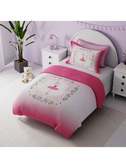 Boutique Living - Rock & Room 300 TC Cotton Pink Single Bedsheet with 1 Pillow Cover