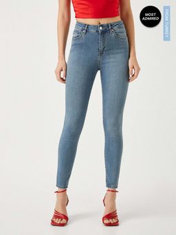 Koton - Mid Waist Open Indigo Jeans