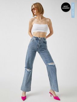 Koton - Mid Waist Central Indigo Jeans