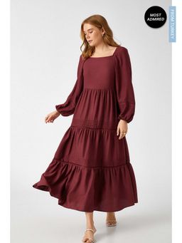 Koton - Maxi Burgundy Dress
