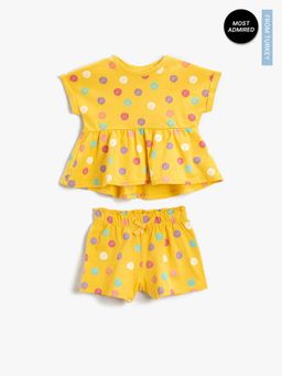 Koton - Girls Yellow Printed (Set of 2)