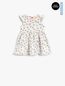 Koton - Girls Ecru-printed Dress