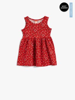 Koton - Girls Red Printed Dress
