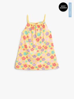 Koton - Girls Yellow Printed Dress
