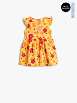 Koton - Girls Ecru-printed Dress