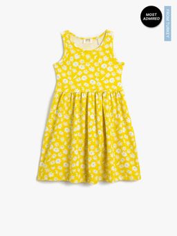 Koton - Girls Yellow Printed Dress