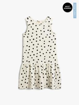 Koton - Girls White-printed Dress
