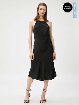 Koton - Women Black Solid Plain Normal Dress