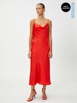 Koton - Women Red Solid Plain Normal Dress