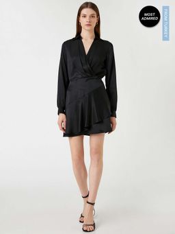 Koton - Women Black Solid Plain Normal Dress