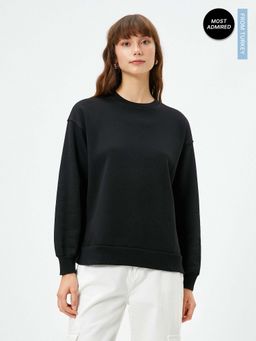 Koton - Black Casual Everyday Sweatshirt For Women