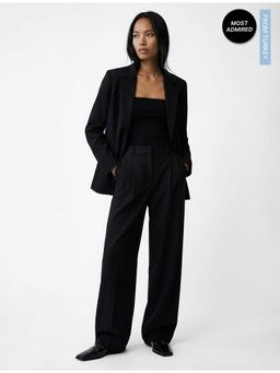 Koton - Wide Neck Long Sleeve Slim Fit Buttoned Pocket Detailed Blazer Jacket