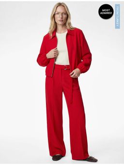 Koton - Long Sleeve Zip-Up Bomber Jacket with Pockets In Crepe Fabric