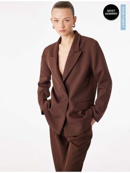 Koton - Pocket Detail Buttoned Double Breasted Oversized Blazer Jacket