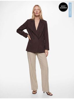 Koton - Long Sleeve Modal Wrap Collar Blazer Jacket with Button and Pocket Detail