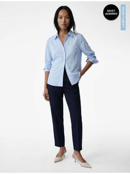 Koton - Womens Blue Long Sleeve Shirt