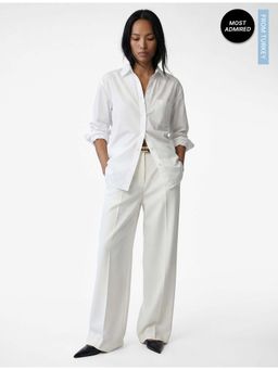 Koton - Womens White Long Sleeve Shirt