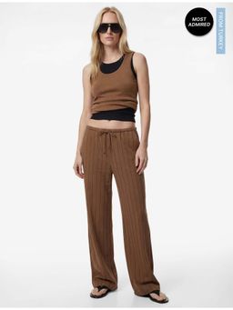 Koton - Womens Brown Stripes Pant