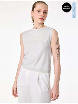 Koton - Womens Grey Sleeveless Knit Tank Top