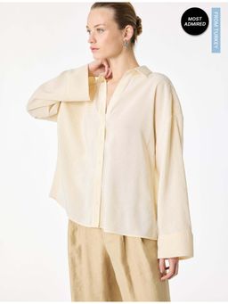 Koton - Womens Beige Oversize Shirt