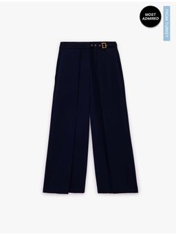 Koton - Womens Navy Blue Wide Leg Pant