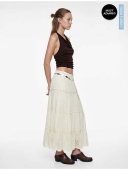 Koton - Womens White Maxi Skirt