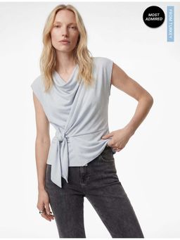 Koton - Womens Silver Gleamy Lurex Top