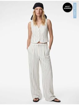 Koton - Womens White Wide Leg Pant