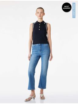 Koton - Womens Navy Blue Flare Jeans